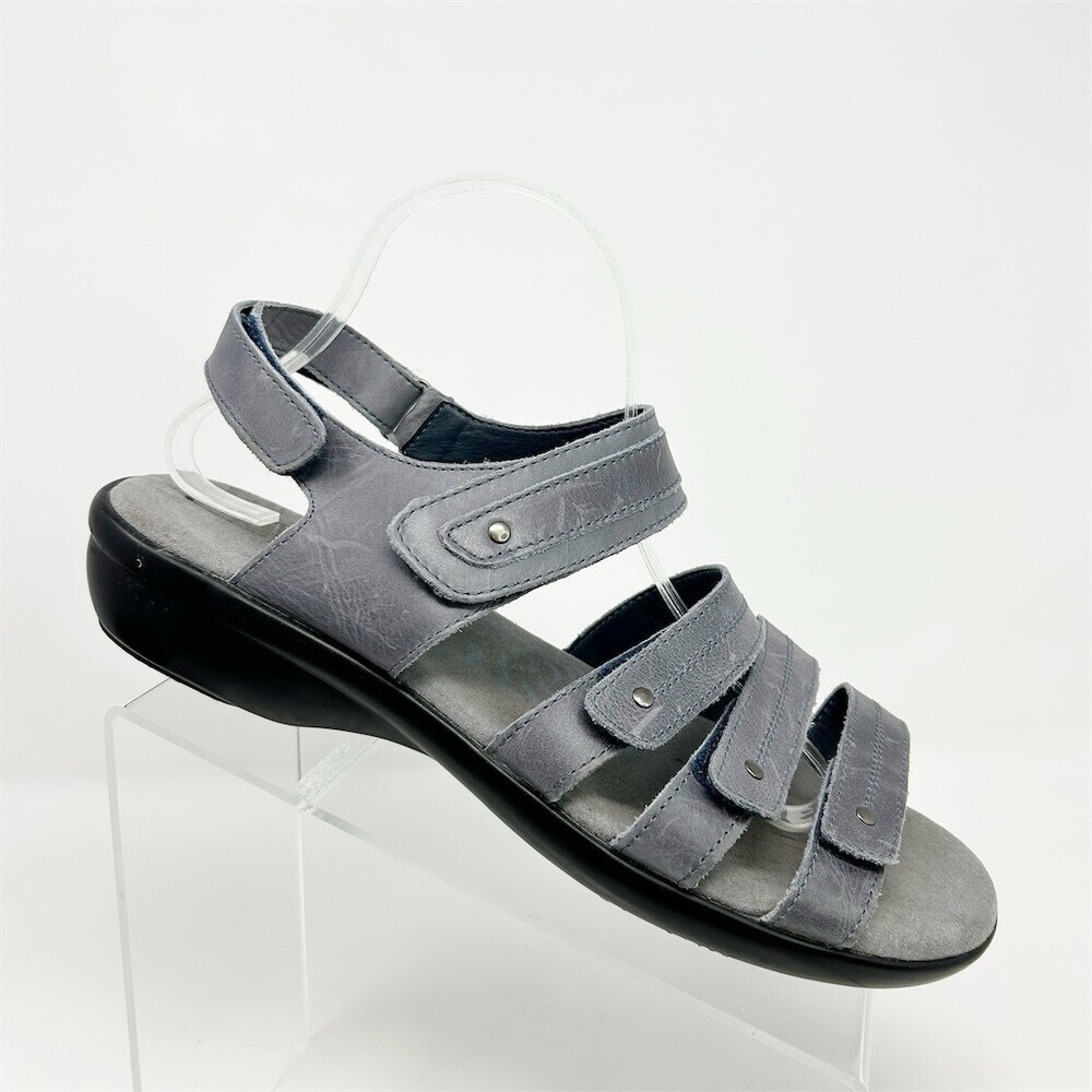 Propét Aurora Strappy Slingback Comfort Sandals Gray Blue Size 10.5 XX(4E) - Picture 2 of 13
